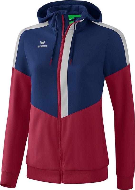 Erima - Squad Tracktop - Jack - New Navy/Bordeaux/Zilvergrijs - 100% Polyester