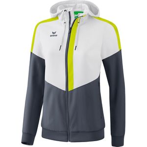 Erima - Squad Tracktop Jack - Dames - Wit - Slate Grijs - Lime