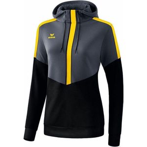 Erima - Squad Sweatshirt - Dames - Slate Grey / Zwart / Geel - 100% Polyester