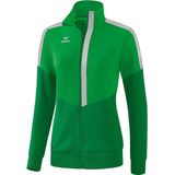 Erima Squad Trainingsjack Dames Fern Green-Smaragd-Zilver Grijs