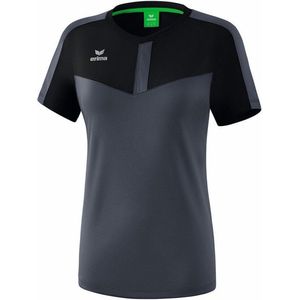 Erima Squad T-Shirt Dames Zwart-Slate Grijs