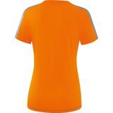 Erima Squad T-Shirt Dames Slate Grijs-Monument Grijs-New Oranje