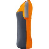 Erima Squad T-Shirt Dames Slate Grijs-Monument Grijs-New Oranje