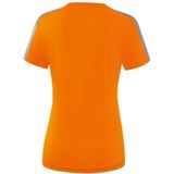 Erima Squad T-Shirt Dames Slate Grijs-Monument Grijs-New Oranje