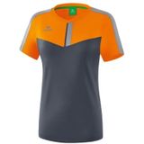 Erima Dames functioneel shirt Squad, Oranje/leisteen Grijs/Grijs