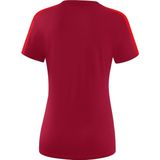 Erima - Squad T-Shirt - Dames - Bordeaux / Rood - Functioneel Materiaal