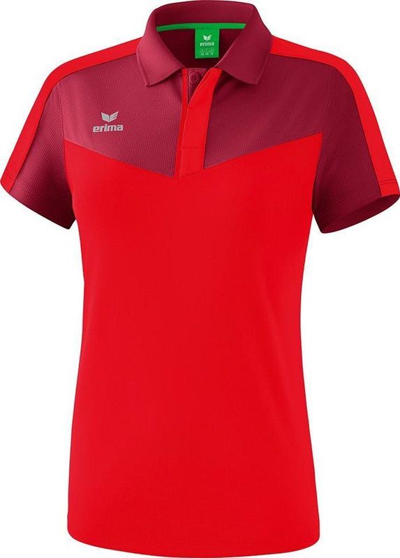 Erima Squad Polo Dames Bordeaux-Rood