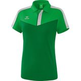 Erima Squad Polo Dames Fern Green-Smaragd-Zilver Grijs