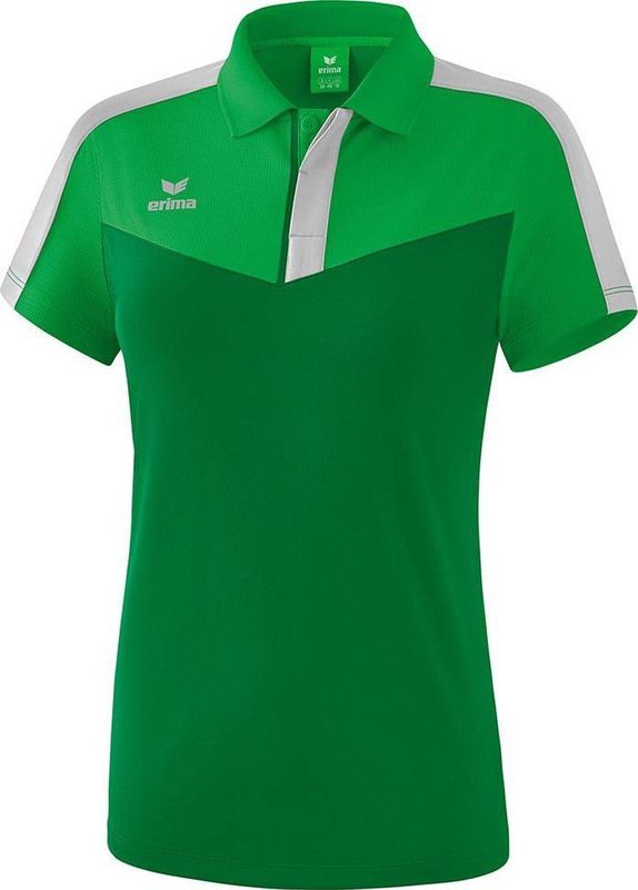 Erima Squad Polo Dames Fern Green-Smaragd-Zilver Grijs