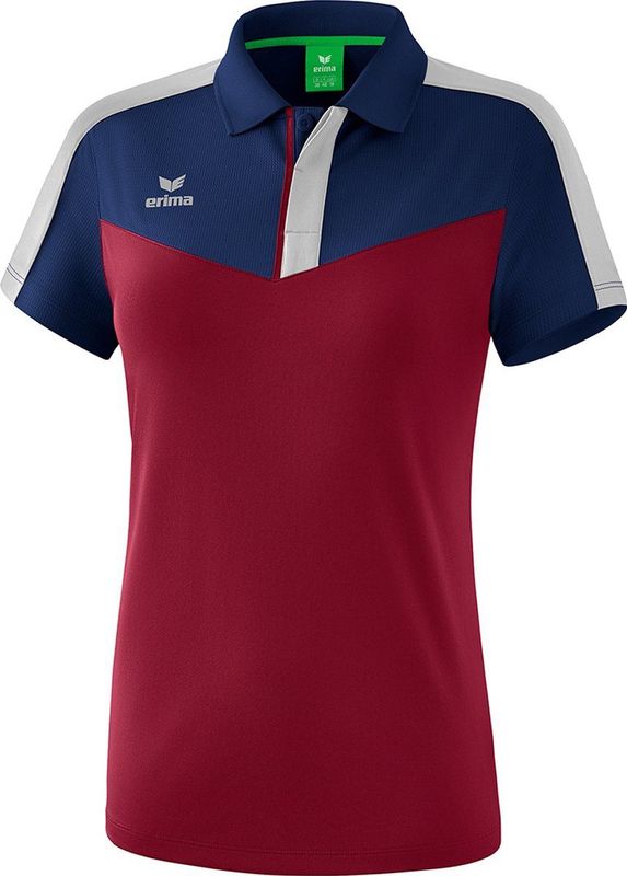 Erima Squad Polo Dames New Navy-Bordeaux Grijs
