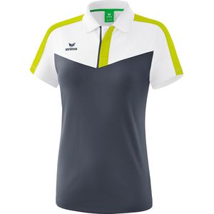 Erima Squad Polo Dames Wit-Slate Grijs-Lime