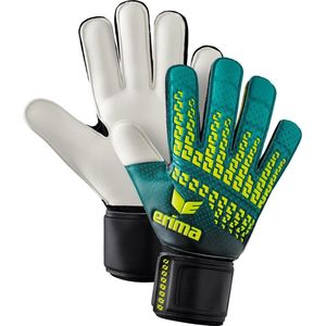 Erima SKINATOR Protect keepershandschoen met fingersave -Maat 9 - Unisex - Groen-geel-zwart