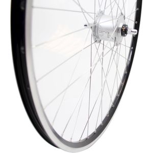 Fietswiel - 28 Inch - Hybride - Zwart - ETRTO 19-622 - RVS Spaken