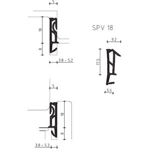 Kaderprofiel SPV18 acryl zwart