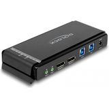 Delock - KVM Switch - Zwart - USB 2.0 - DisplayPort