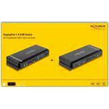 Delock - KVM Switch - Zwart - USB 2.0 - DisplayPort