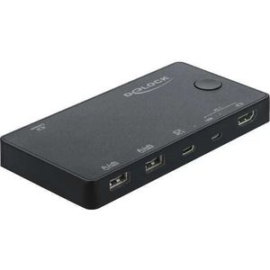 DeLOCK HDMI / USB-C KVM Switch 4K 60 Hz met USB 2.0