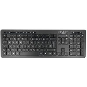 Delock 12004 Toetsenbord Draadloos QWERTZ, Duits Zwart USB-aansluiting