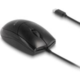 Delock - Optical Silent - Muis - Zwart - Bedraad