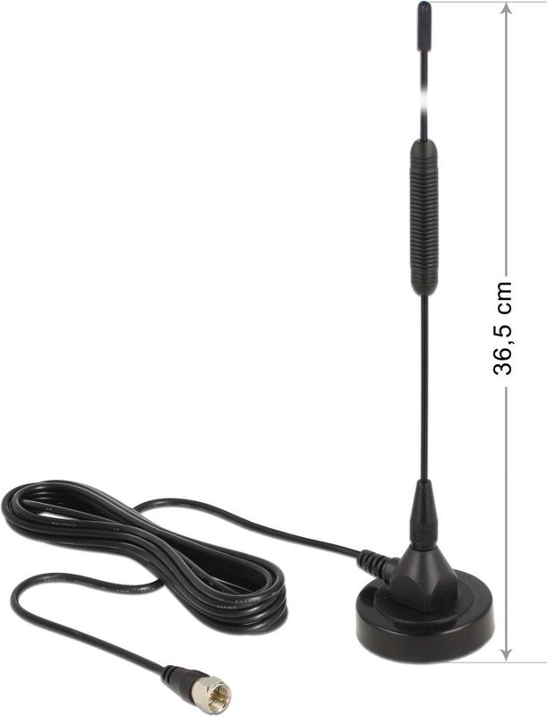DAB+ antenne F Plug 0 DBI Omnidirectioneel met magnetische basis Fixed Black
