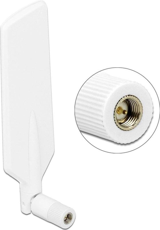 LTE (4G) en WLAN WiFi 5 2.4/5 GHz antenne - omnidirectioneel - SMA (m) - 1-4 dBi / wit