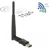 DeLOCK USB-A - WLAN / Wi-Fi dongle met externe antenne - Dual Band AC600 / 600 Mbps