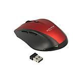 Delock - Maus - 2.4 GHz - Schwarz / Rot