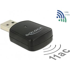 Delock - WLAN Ministick - Netwerkadapter - Zwart - 2,4 GHz en 5 GHz band