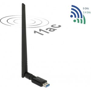 DeLOCK - USB-A - WLAN / Wi-Fi Dongle - Dual Band - AC1200 / 1200 Mbps