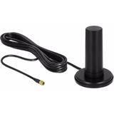 Delock - 5G LTE Antenne - Zwart - SMA-plug - 0 - 3 dBi - Vaste Omnidirectioneel - Met Magnetische Basis en Verbindingskabel RF195 3 M Buiten