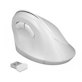 DeLOCK ergonomische draadloze USB muis met 6 knoppen - 800-1600 DPI / wit