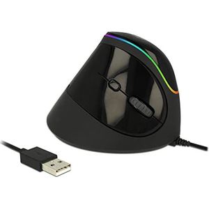 DeLock Ergonomische USB-muis verticaal - RGB-verlichting