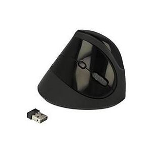DeLOCK - Ergonomische Draadloze USB Muis - Zwart - 6 Knoppen - 800-1600 DPI