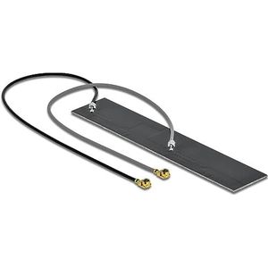 Delock WLAN-antenne dual band, 2xMHF-I/U.FL zelfklevende montage (WiFi), Netwerkantenne