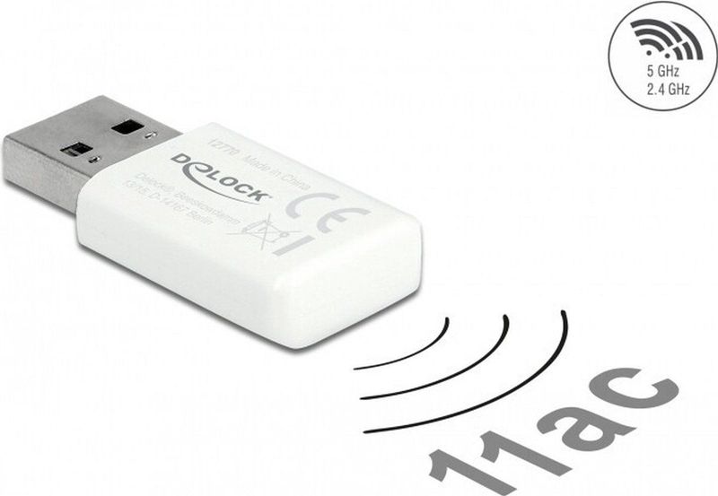 Delock - WLAN-AC USB Adapter - Wit - Netwerkadapter - USB 3.0 Dualband