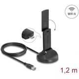 Delock - Wi-Fi 6 Dualband WLAN USB-adapter AX1800 - Netwerkadapter - Zwart