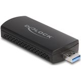 Delock - AX3000 - Netwerkadapter - Zwart - Wi-Fi 6E, USB 3.0, Dualband, Uitschuifbare Antenne