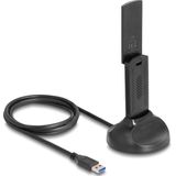 Delock - AX3000 - Netwerkadapter - Zwart - Wi-Fi 6E, USB 3.0, Dualband, Uitschuifbare Antenne