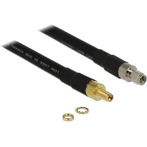 SMA (m) - SMA (v) verlengkabel - CFD400/LLC400 - 50 Ohm / zwart - 0,40 meter