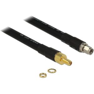 RP-SMA (m) - RP-SMA (v) verlengkabel - CFD400/LLC400 - 50 Ohm / zwart - 3 meter