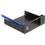 Delock - 5,25" Montageframe - Accessoire voor Harde Schijven - Zwart - Met USB 5 Gbps Poorten