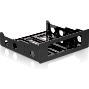 Montageframe - Zwart - Plastic - Voor 3,5 Inch Drive naar 5,25 Inch Slot