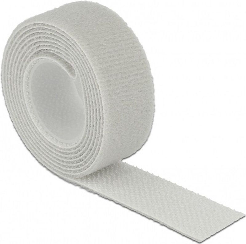 Klittenband - Grijs - Nylon en Polyester - 1 Meter