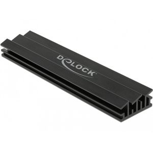 DeLOCK - 18284 - Solid State Drive Koellichaam - Zwart - Aluminium, Thermische Pads, 2 Rubber Bevestigingsringen