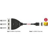 DeLOCK 18600 4K 60 Hz HDMI-Switch 3-fach