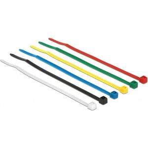 Delock 18627 Kabelbinders gekleurd L 100 x B 2,5 mm 100 stuks