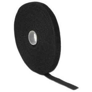Klittenband - Zwart - Nylon en Polyester - 10 Meter