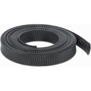 Polyester kabelsleeve | rekbaar | 19mm | zwart | 10 meter