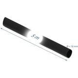 Krimpkous - Zwart - Polyolefin - 5 m - Diameter 18 mm