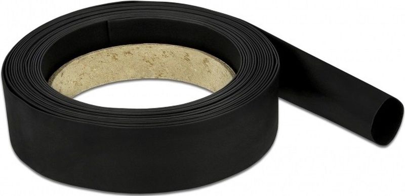 Krimpkous - Zwart - Polyolefin - 5 m - Diameter 18 mm